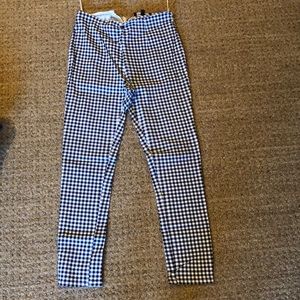 Black and white gingham pattern stretchy pants